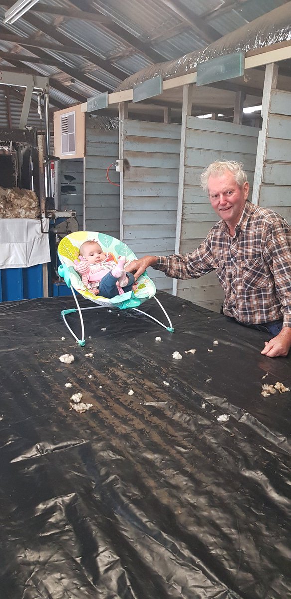 RMoon1612's tweet photo. @tofar1 Nothing better than Dad Daughter in law granddaughter and self in the shed true family farming https://t.co/Vh2nCyHdmg