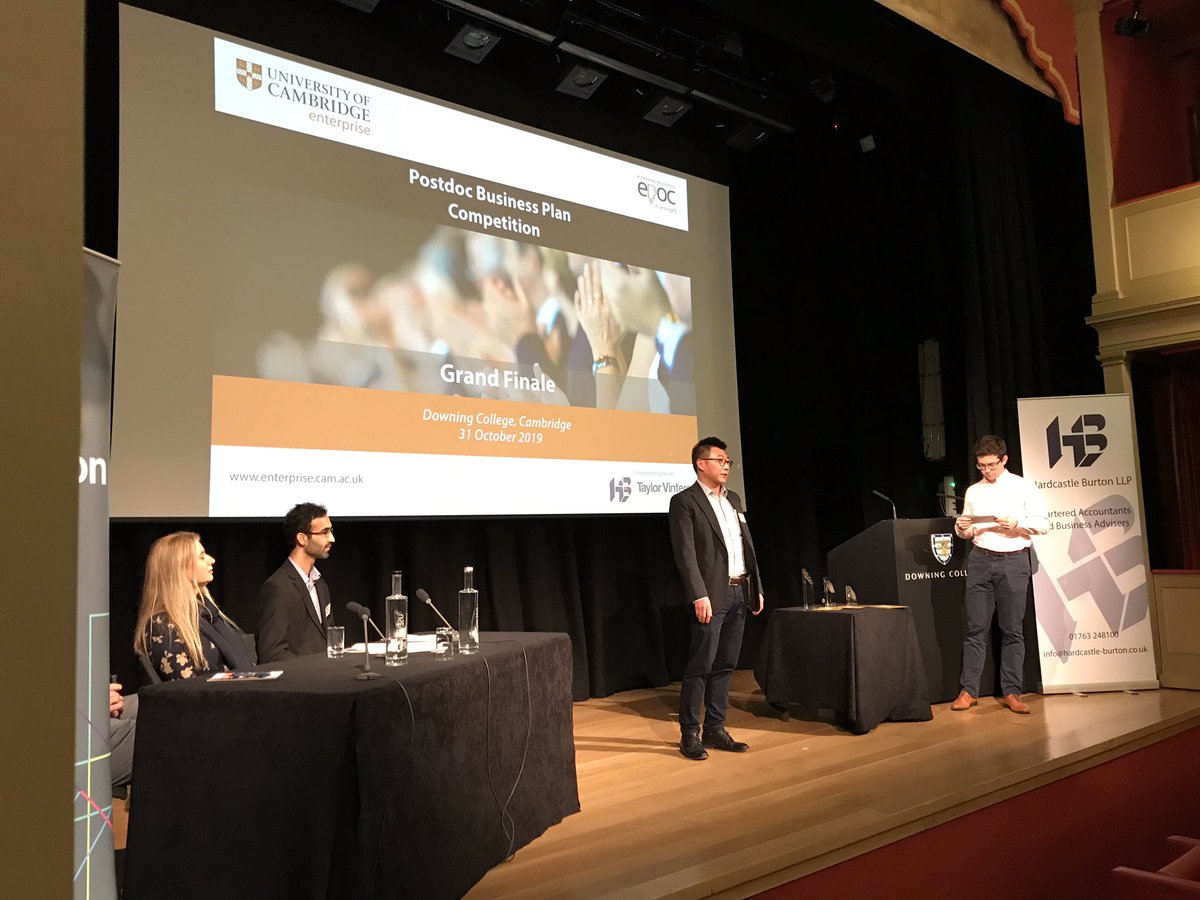 Tongtong Zhu from Poro Technologies, winner in 2018, will announce the winners of the Postdoc Business Plan Competition <a href="/UCamEnterprise/">Cambridge Enterprise</a>
