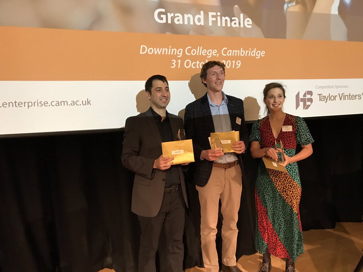 And the winners are:  first place to Versed AI, second place to Univursa and third place to Cambridge Bioelectronics. Many congratulations to the winners and all finalists! <a href="/UCamEnterprise/">Cambridge Enterprise</a>