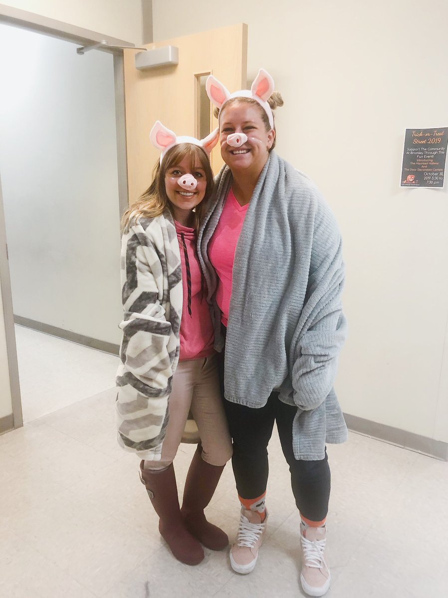 BECS5thGrade's tweet photo. Just two little pigs in a blanket #halloween2019 @BromleyHawks https://t.co/W1HbtysH37