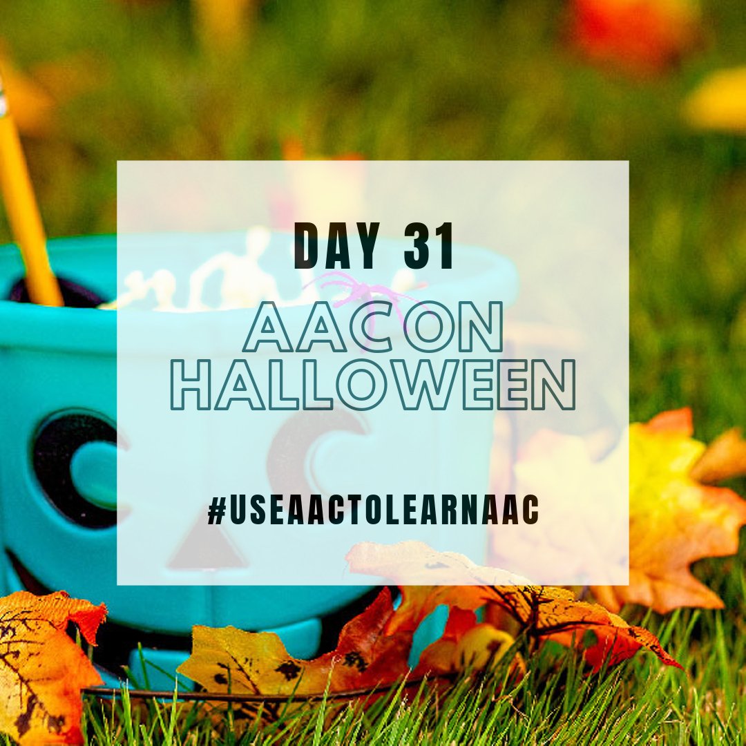 👻BOO!🎃

With Halloween upon us, it’s the last day of @thegreatAACchallenge2019

Thank you to all who have joined us along the way, whether it was for a day or the entire month. This Halloween, share a photo of Halloween and AAC with #useAACtolearnAAC