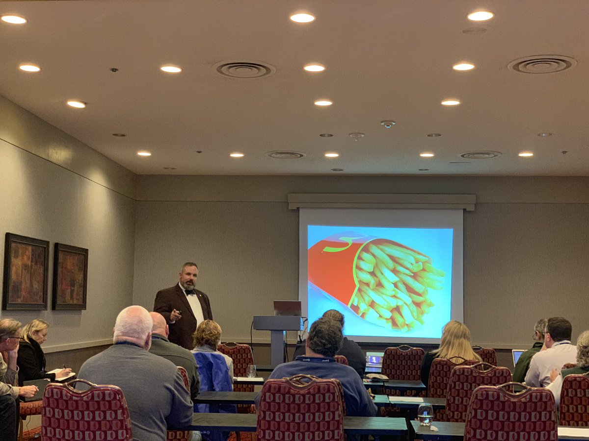 theEMSsiren's tweet photo. Educators: Not preparing for EMT class and just regurgitating what’s on the slides is as bad for people’s health as these fries... @Danbatsie #VermontEMS2019 #EMS #myEMSday #paramedicine https://t.co/0uZuAZiQlr