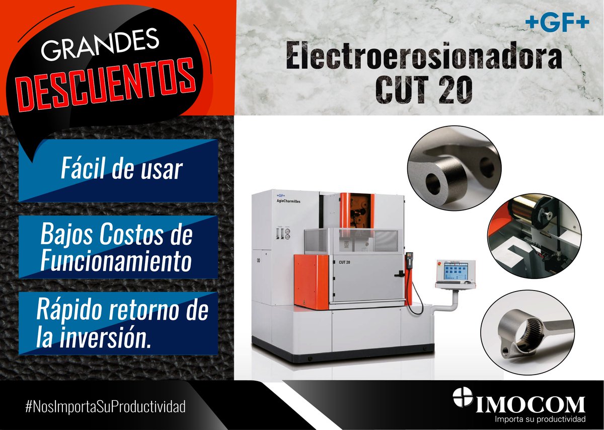 IMOC0M's tweet photo. La CUT 20 P, es una unidad de corte de hilo por electroerosión de alta velocidad y proporciona un desempeño mejorado para aplicaciones médicas como también para autopartes, moldes y repuestos.¡No te puedes quedar sin esta descuento!. Ingrese a https://t.co/3jRcwG5ULA https://t.co/ilQ6ZjBRYo