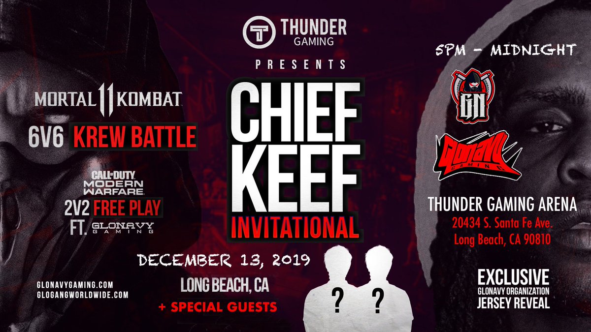 thundergaming's tweet photo. UPDATE: To make his pop-up even more epic with more special guests + surprises @ChiefKeef has moved his event to FRI DEC 13. More time to get ya #MortalKombat11 practice in before going against Keef himself.. letโs go!!! #ChiefKeefInvitational
SIGN UP:
https://t.co/rmyHlJtDP4 https://t.co/19wGVqE0F4