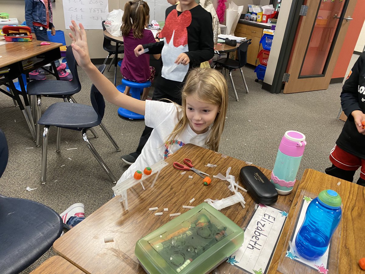 martinezteach's tweet photo. Great Halloween day! How many candy corns can your broom hold? #stemactivityforroomonthebroom Complete with donuts!#1lisd #thegreatestparkside https://t.co/LdS8OUxoXG