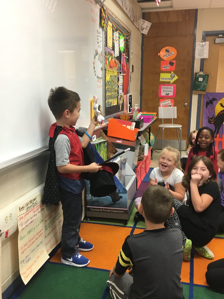 TSorokanych's tweet photo. Lots of fun on Halloween! We had a magician pull a rabbit out of a hat! We followed a story to make a house for a tiny witch, and it became a Jack-o-lantern! We even read in the dark with flashlights. 🎃#penndelcoproud https://t.co/M3dMl9Ftit