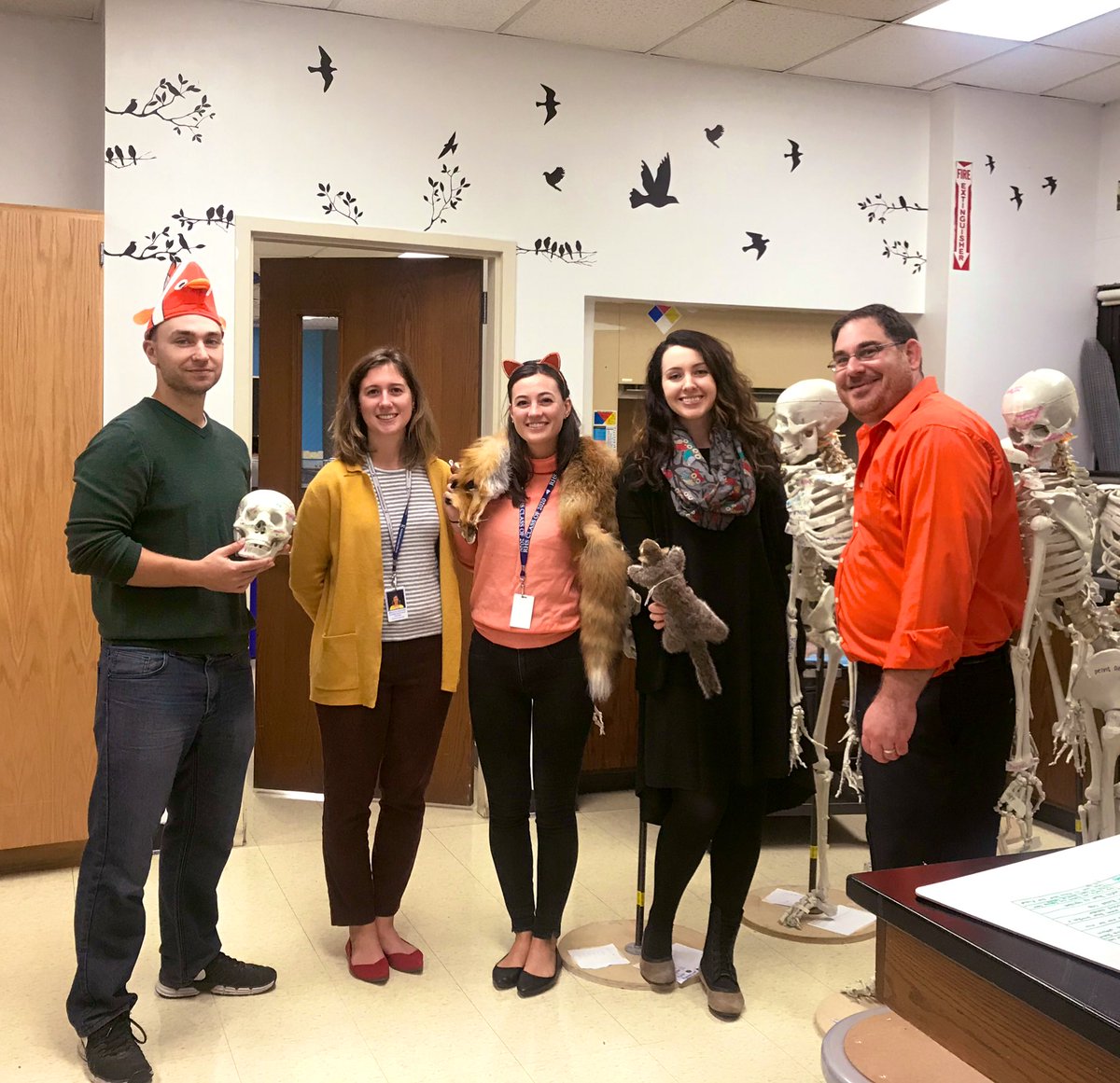 Happy Halloween from (most of) <a href="/RandolphSchools/">Randolph Schools</a> biology!!! 💀🦊🐿