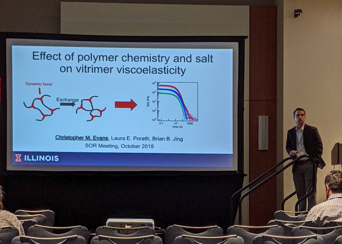 EvansGroupUIUC's tweet photo. Last week, Dr. Evans and student, Laura Porath, presented at the 91st Society of Rheology Meeting in Raleigh. https://t.co/vSlZTk6koc