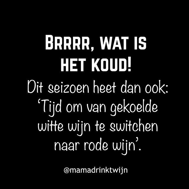 Een lekkere zwoele, volle wijn graag! 🍷
.

Voor wijnetiketten 👉 ift.tt/2VgkB48 of ga naar de link in mijn bio 👈
.
#koudhe #zokoud #koudbuiten #winterkomteraan #tijdvoorwijn #rodewijn #wittewijn #wijntje #wijntijd #seizoen #wijnliefhebber #m… ift.tt/2PAWBJi