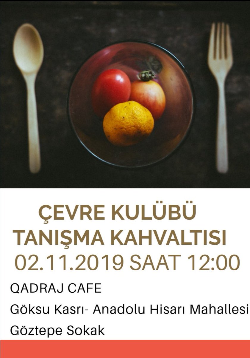 medipolcevre's tweet photo. Herkese merhaba. Bu Cumartesi günü Çevre Kulübü ile güzel bir kahvaltı yapmak veya küçük bir kahve arası vermek istiyorsan tanışma kahvaltımıza davetlisin ! Birlikte güzel planlar yapıp bilgi ve tavsiyelerimizi paylaşacağımız bu buluşmaya seni de bekliyoruz. Görüşmek üzere ���🏼 https://t.co/gTI5E54s0N