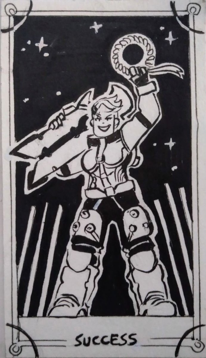 ambersonic96's tweet photo. Day 31 - Success (Zarya) #inktober #ink #drawing #traditional #overwatch #zaryaoverwatch #success #tarot #promptsheet #tarotober #tarotober2019 #day31 @sleepios @good__vibrationss @blizzard https://t.co/a5bgjhd4uK