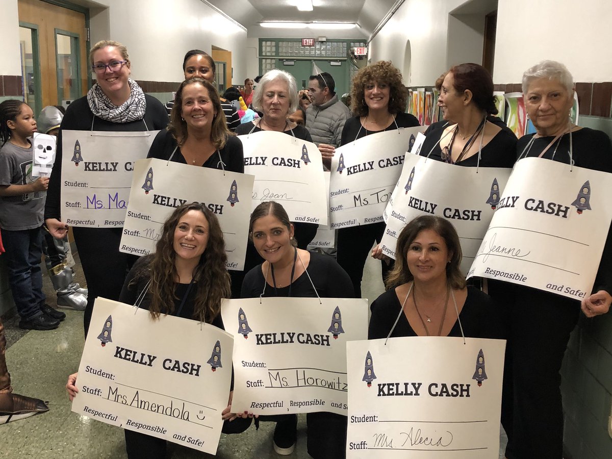 waldron_kathie's tweet photo. Students @KellyElementary earn Kelly cash for being respectful, responsible and safe. No better Halloween costume to show we believe in them 🥰🎃 #kellyelementary @woschools https://t.co/PRuqgUhNHj