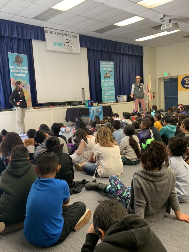 Wonderful presentation about the watershed by the San Diego zoo on Halloween for these little scientists!