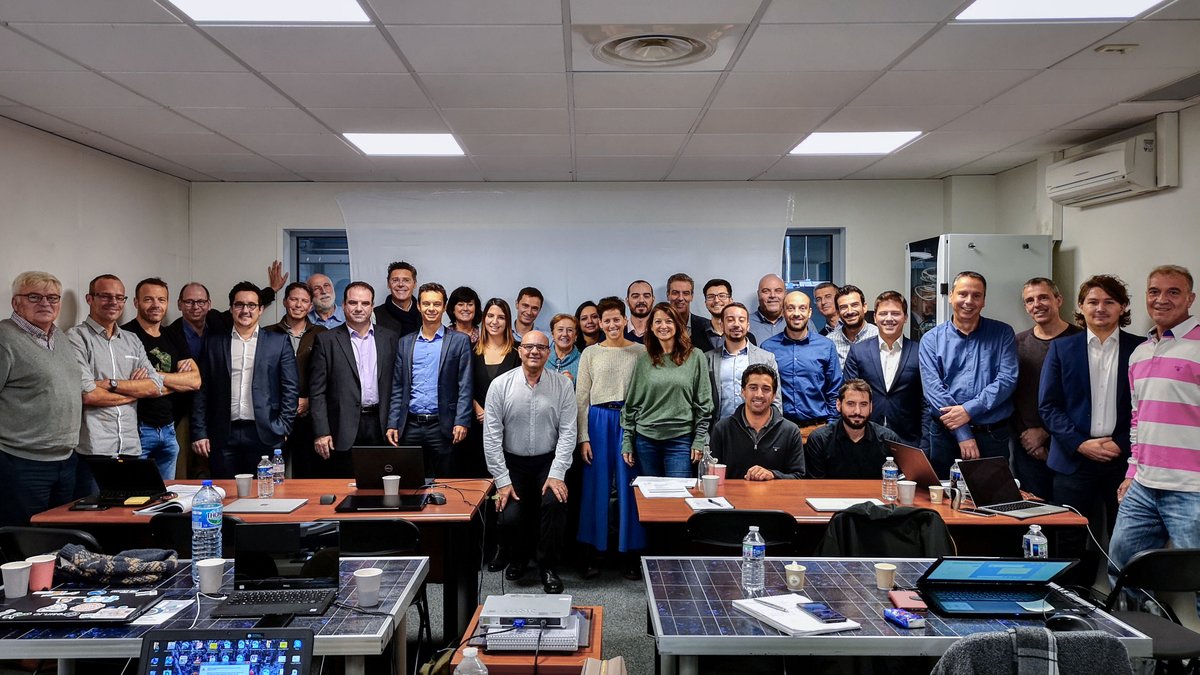PVadapt's tweet photo. On 30-31 October #PVadapt's partners met in Lyon for the second Project Steering Committee: lots of challenges have been tackled and great progresses have been reached!

Thanks to Apollon Solar for hosting the meeting.

#H2020 #EUC #BIPV https://t.co/zBTNSYZPrK