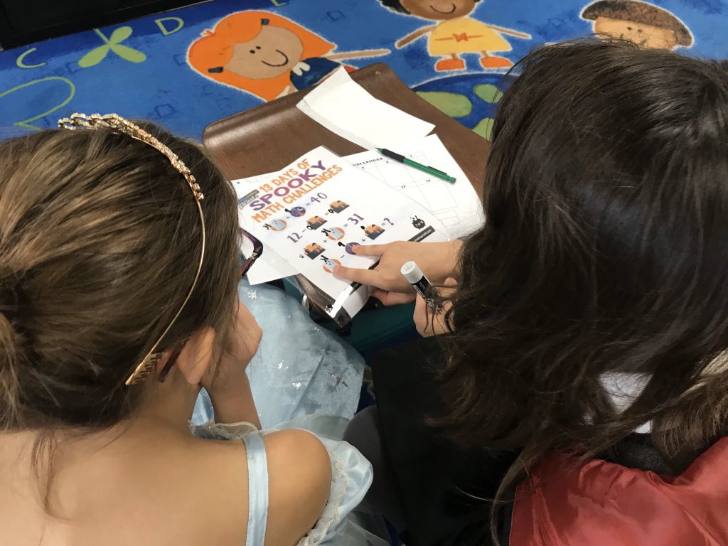 megstweis's tweet photo. Nothing like a spooky math challenge to start off Halloween in 5/6B 🎃👻 @OLOPecsd https://t.co/v6nCMAVs8r