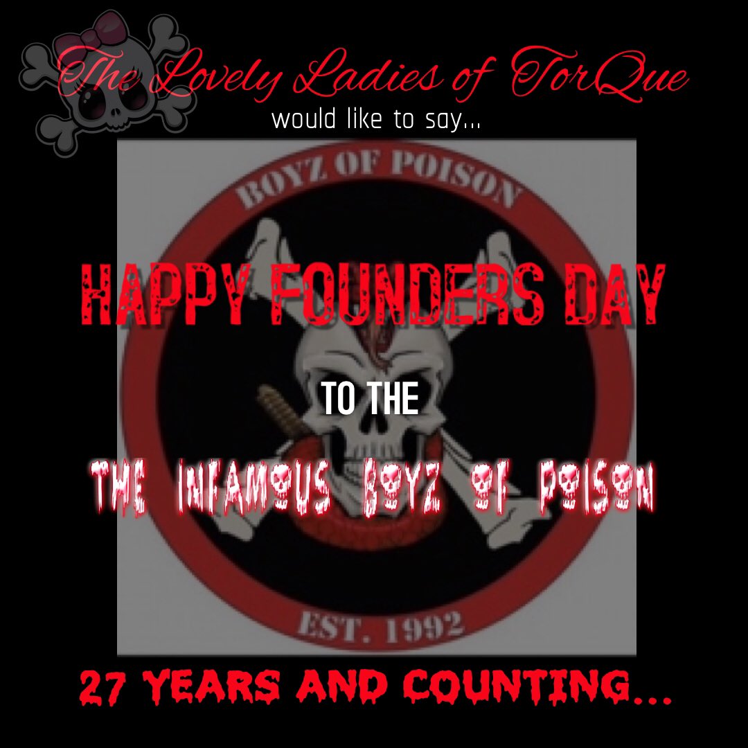 LadiesOfTorQue's tweet photo. βPSAβ
We would like to wish our brothers, The Infamous Boyz Of Poison, a Happy Founders Day! Continue to prosper and be great. We love youββ οΈπ #poisonmafia #GetPhiStayPhi #WalkAroundTheClub #BPhiTilTheWorldBlowUp #RoadToBattleZone #BattleZone2k19 @boyzofpoison1 https://t.co/FpxB8rKpQd