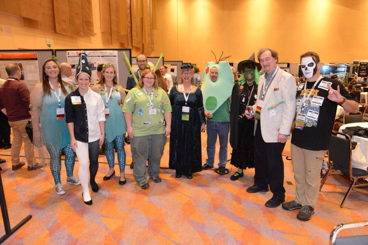 NALMStweets's tweet photo. Happy #Halloween! 🎃 Last year on this day, we celebrated at #NALMS2018 with a limnology-themed costume contest! Here were some of our favorites. Photos courtesy of Todd Tietjen. https://t.co/3SLSuo0ym3