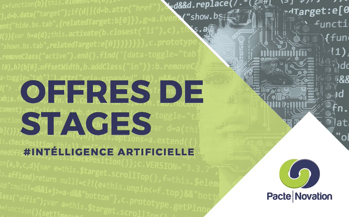 PacteNovation's tweet photo. 👋Retrouvez nos offres de stages en #IA sont disponibles sur notre site 👉https://t.co/ygKwy5jdzV

#BRMS #NLP #ElasticSearch #SciencesCognitives #algorithmes #reconnaissancedeformes  #fluxvidéo https://t.co/Z8bu9AwRl3