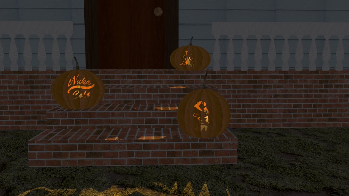 HPCGameDev's tweet photo. We're in the Halloween spirit in modeling class this week, and learning about the BOOlean compound object. Here is Sam with his pumpkin scene. #3DSMax #ChangeToEmpower #believeinGCSCTE @GCS_CTE https://t.co/GH6WsQH9yL