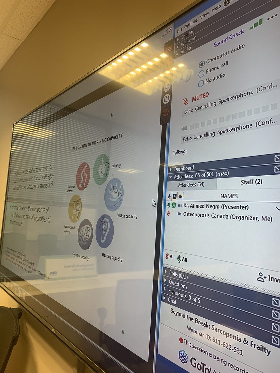 Always happy when my #BeyondTheBreak webinars are running smoothly and people can hear my presenter @_negm_! #sarcopenia #frailty