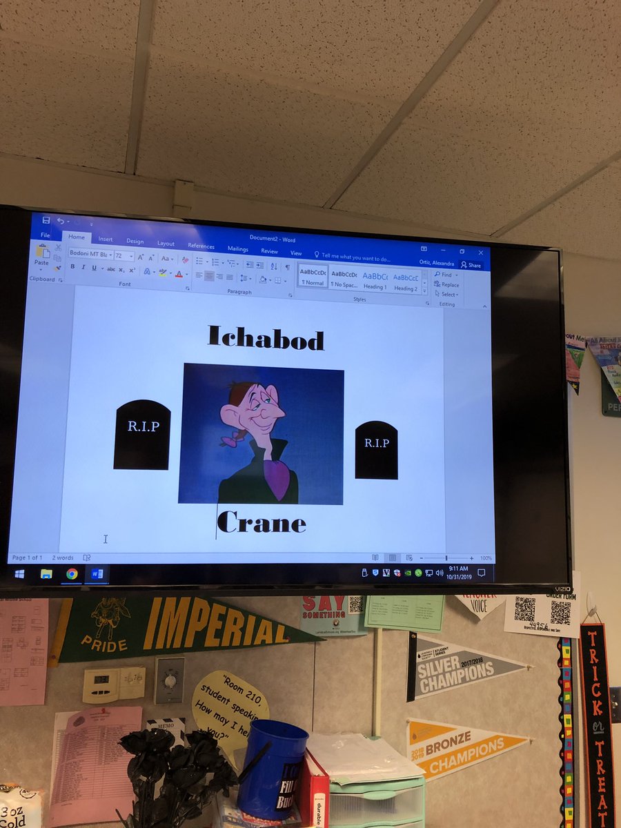 LadyAortiz's tweet photo. @IMS_Knights ELD Ss using bubble maps to gather information and write a eulogy for Ichabod Crane on this Halloween Day! They are communicating, collaborating, reading, writing, and listening to each other! #LHCSS https://t.co/y6LPeWXw1n