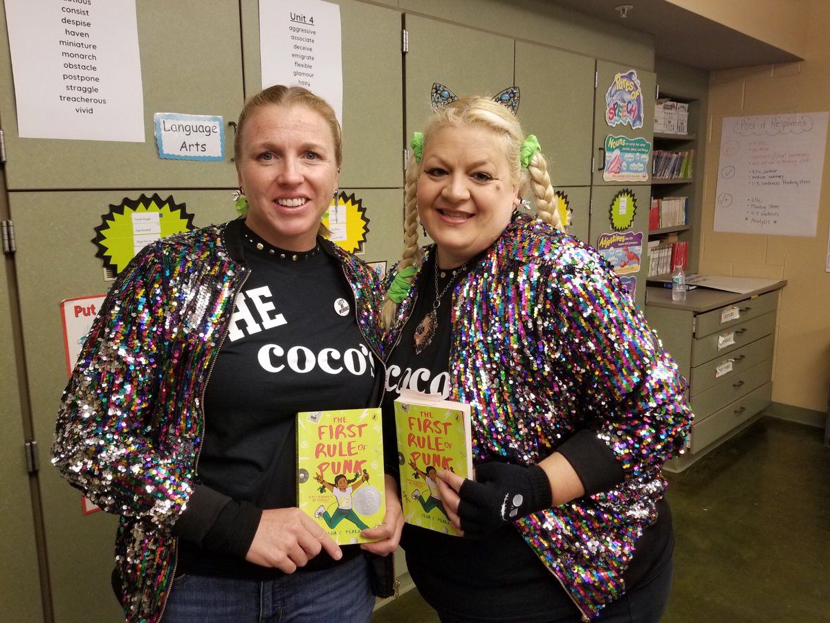 ErinOelkers's tweet photo. ⁦@CeliaCPerez⁩ We are channeling our inner punk and we are inspired by Malu! Happy Halloween! #chestnutwoldpride #thefirstruleofpunk #maluisourhero https://t.co/yfYnyyWPma