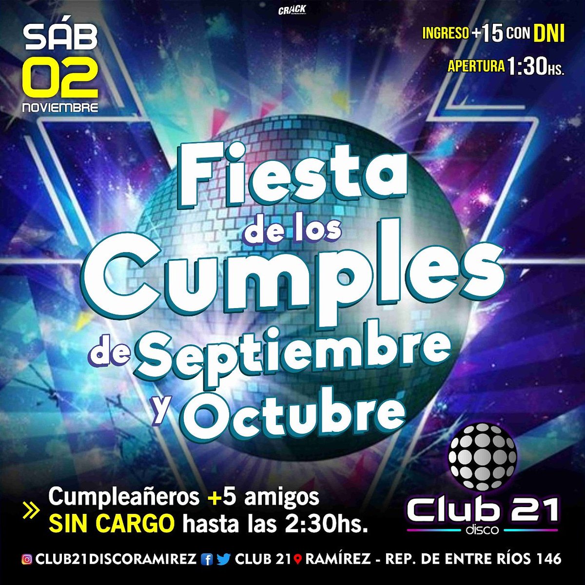 Atención cumpleañeros de septiembre y octubre, se viene tremenda fiesta!