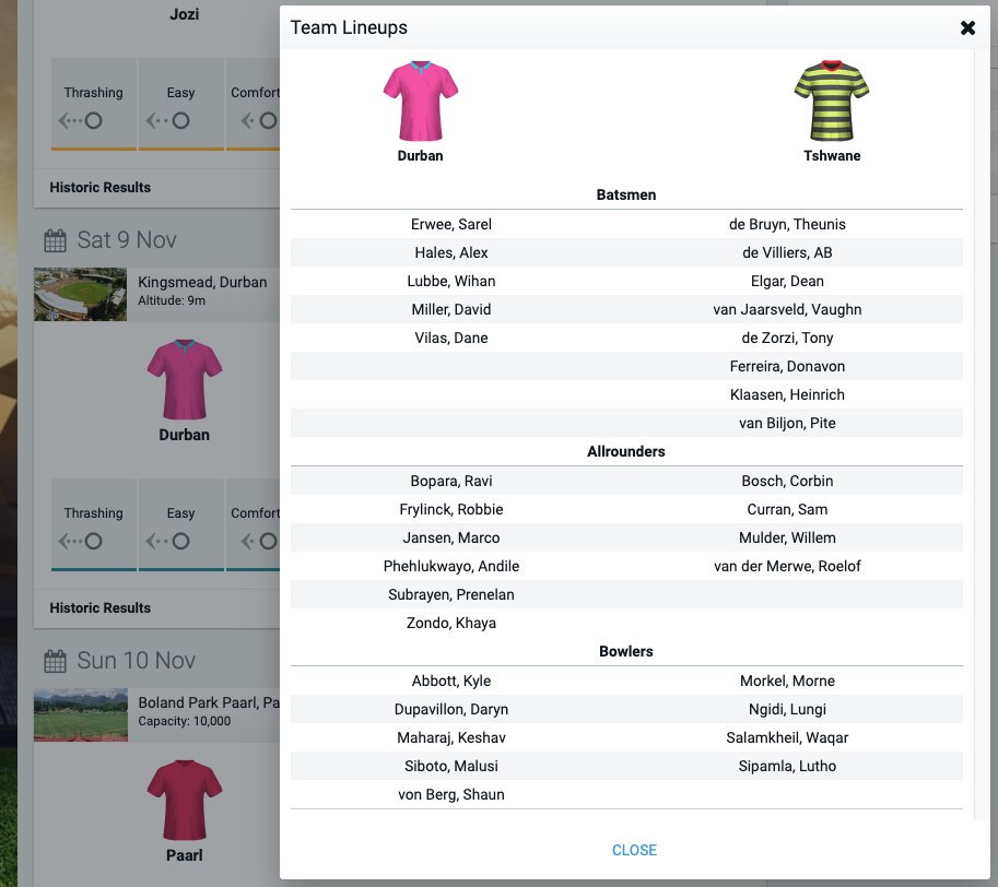 SuperbruGeneral's tweet photo. Our cricket predictor game on @Superbru now enables you to see each team's squad when you make your picks. We can't forecast starting teams in cricket, but knowing who's in the mix will be a big help! https://t.co/1iHtBIRKCR