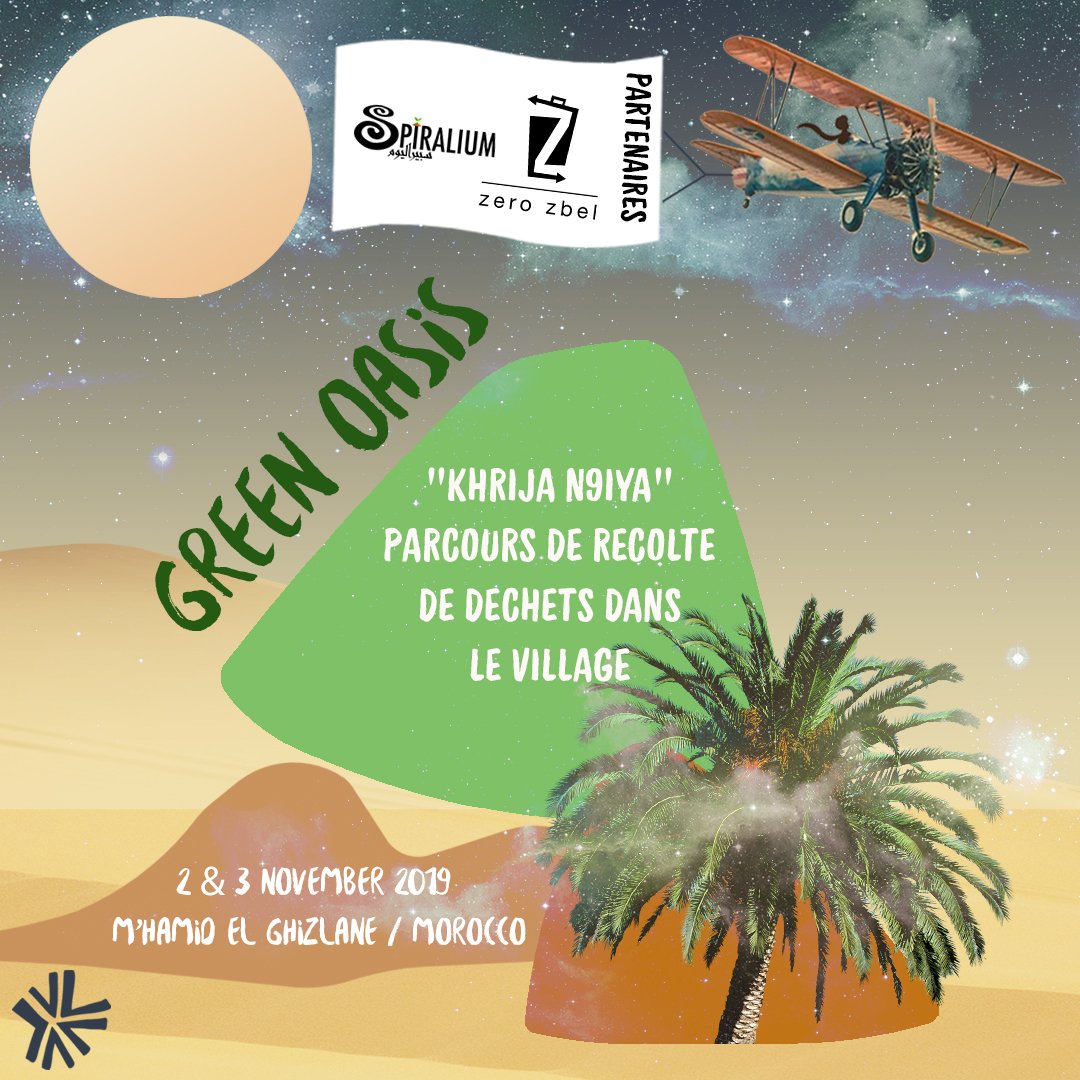 taragalte's tweet photo. From November 1st to 3rd, we will work with our partners @ZeroZbel and Spiralium on #waste collection and sorting ♻
We are counting on the festival participants to keep their space #clean , to throw trash and bundles in the right place 😉
#Taragalte #environment https://t.co/avcAODiu6I