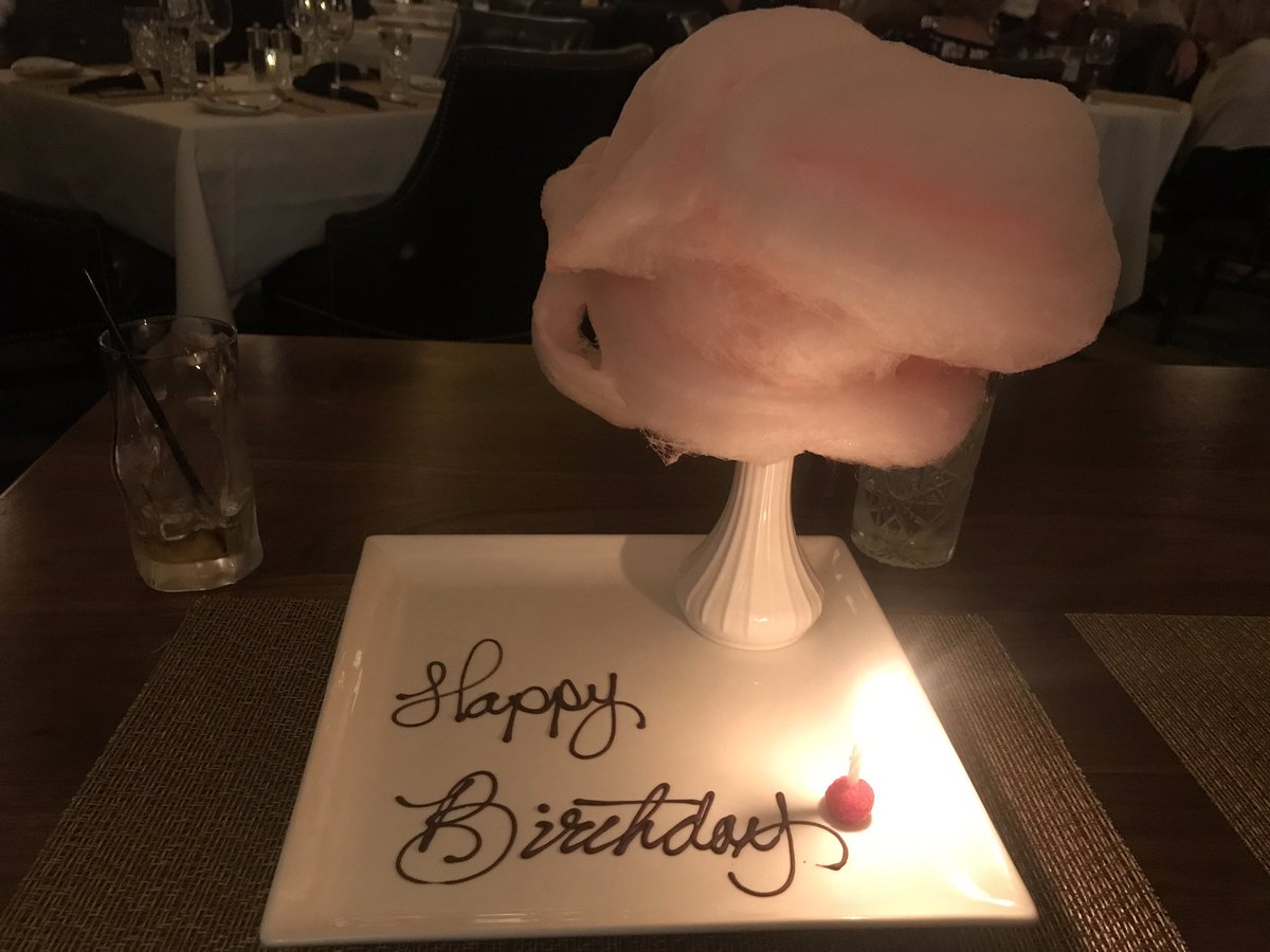 Evil95GT's tweet photo. As if a stellar dinner wasn’t enough, @MarbleRoomCLE brought this beautiful #CottonCandyTree to the table to celebrate my #BirthdayEvening. We finished off with what I’m convinced is the best #ChocolateLayerCake I’ll ever have in my life. Thanks again to @LouieLively 🥰❤️ https://t.co/n4QqnQoBpr