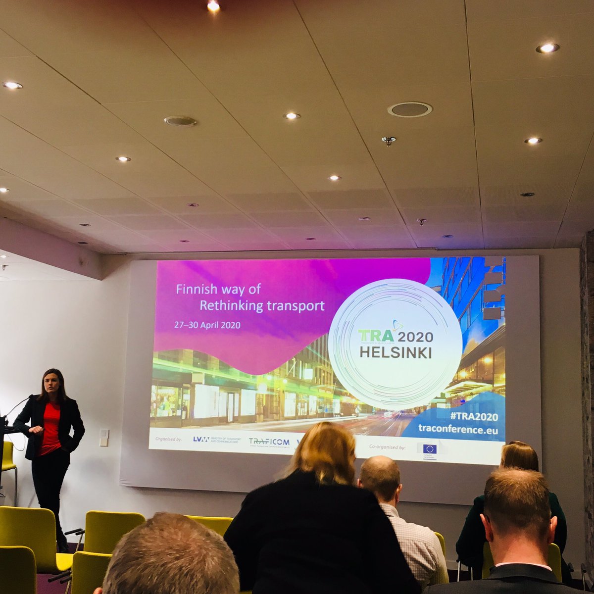 OutiMyllymaa's tweet photo. #TRA2020 #Finnish way of Rethinking Transport, changes at #systemlevel. Thnx a lot this interesting event & speeches! @lvmfi @TraficomFinland @vaylafi @HSL_HRT @VTTFinland @FinnlinesFI @FIkasvukaytava https://t.co/5SzIPW6u6L