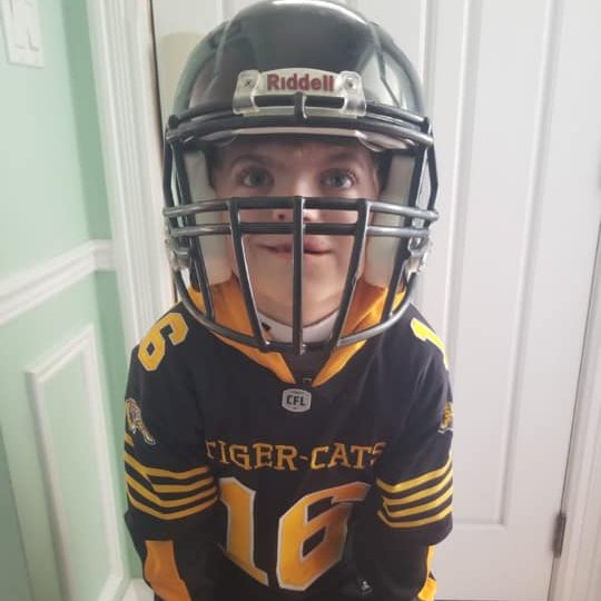 This Halloween, all Carter wanted was to dress up as a football player (that's him in the pic).For a kid, Halloween can be a great equalizer. When everyone’s wearing a costume, no one knows that you’re different.But suddenly, everything changed.Doctors found another cyst.