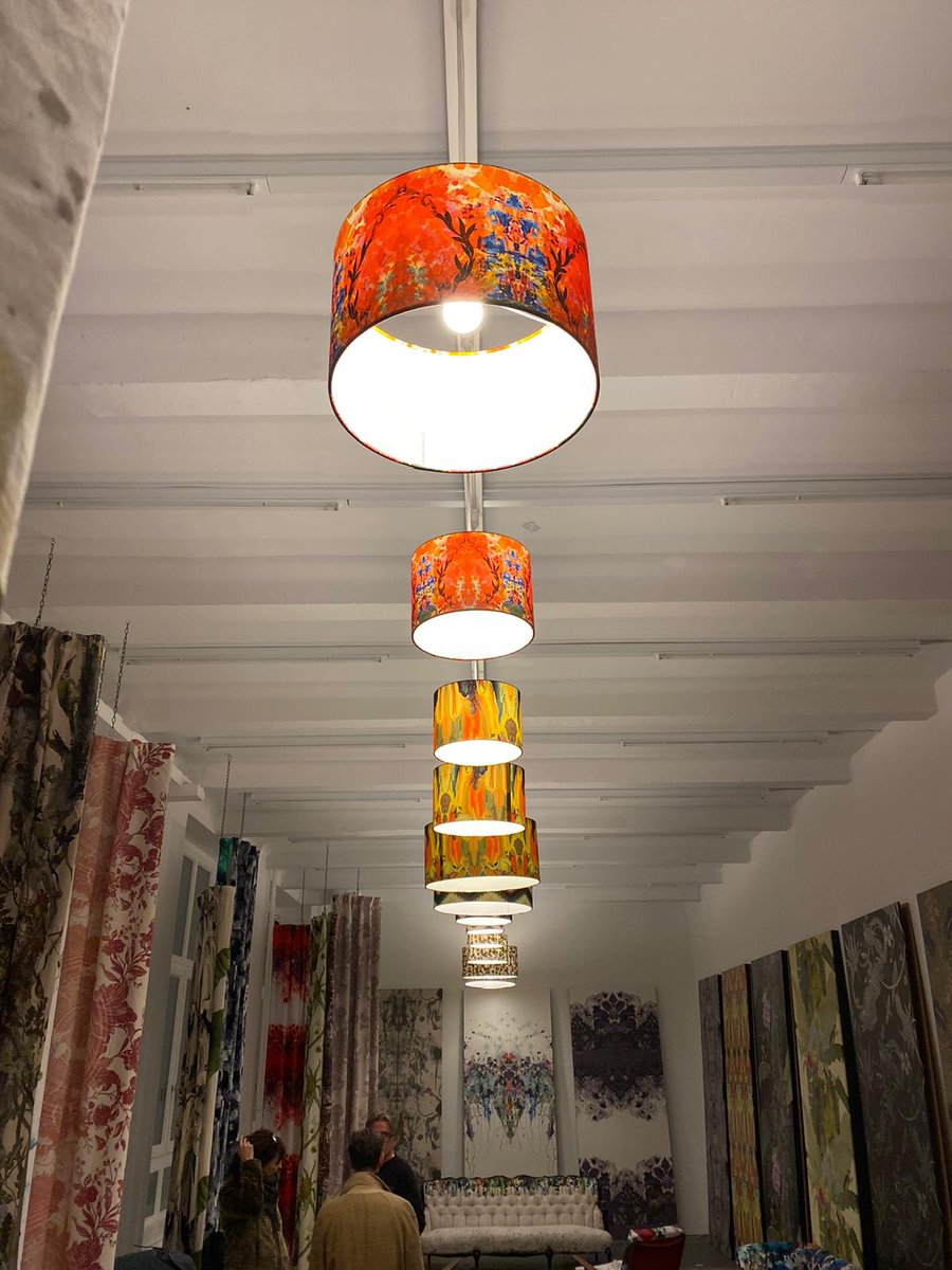 TBeasties's tweet photo. New lampshades are up ready for our opening at 6 tonight.  #halloberlin 🇩🇪

#berlin #showroom #openingparty #interiors #wallpaper #fabric #textiles #lampshades #furniture #wallcoverings #interiordesign #interiordesigner https://t.co/Gjigtujxxt