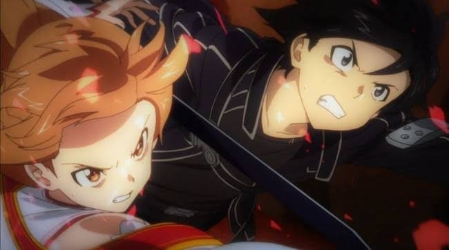 SensitiveRanger's tweet image. Warriors and lovers, always together ❤️💙
#anime #kirito #asuna #sao