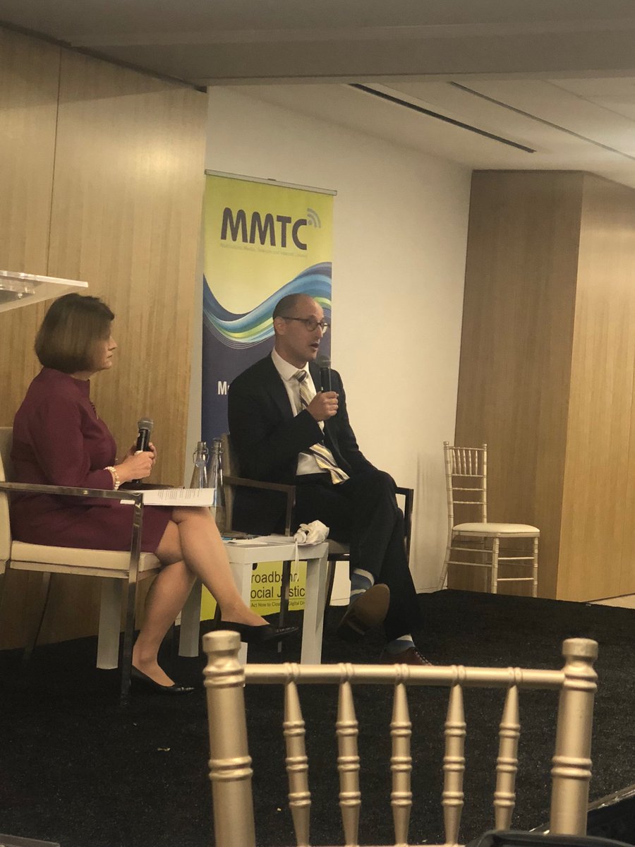 dberlyn's tweet photo. .⁦@FTCPhillips⁩ talks with ⁦@M_Ohlhausen⁩ about #FTC privacy enforcement and protections. #MMTC19 https://t.co/7KzzBxI2kL