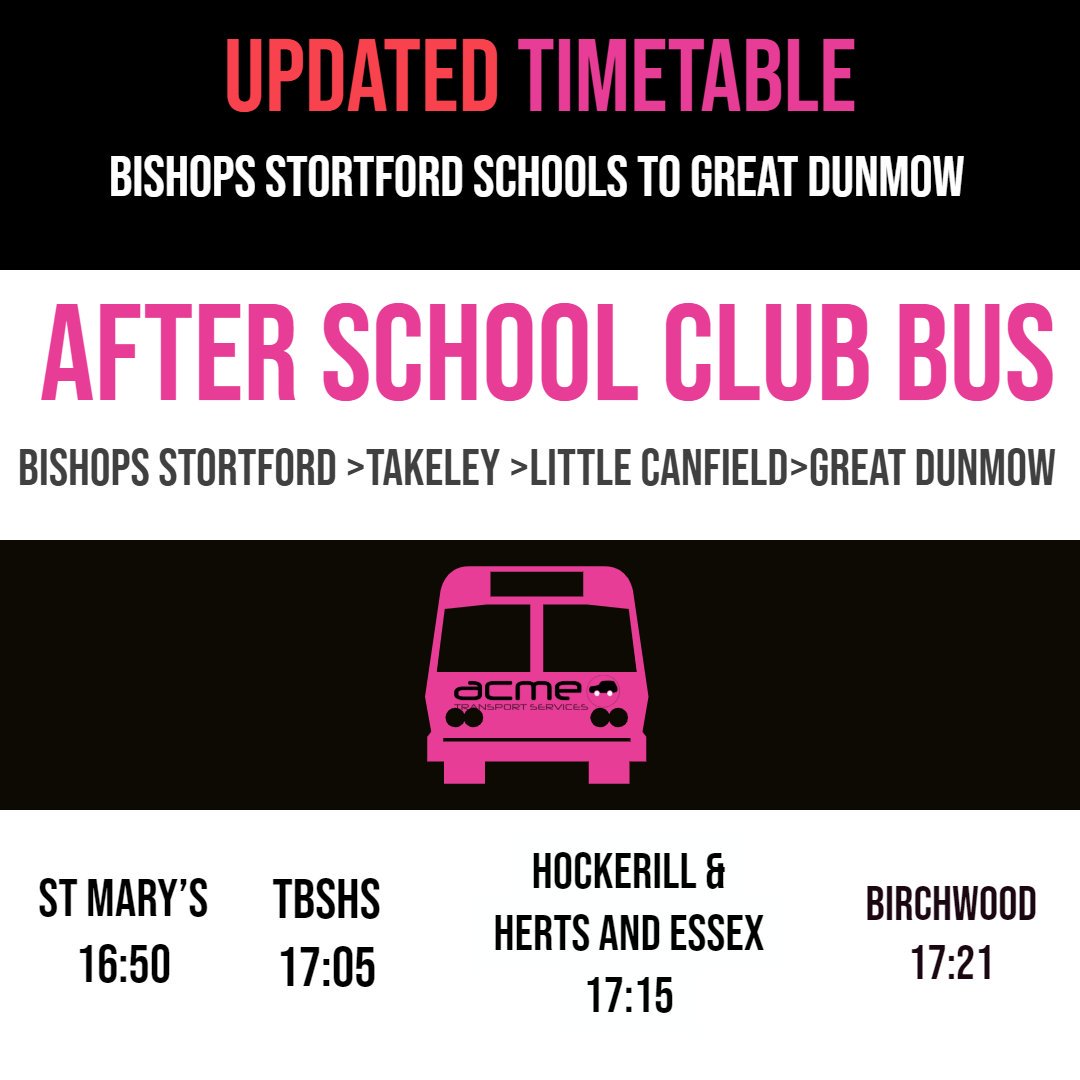 Updated Timetable: Effective 04/11/19