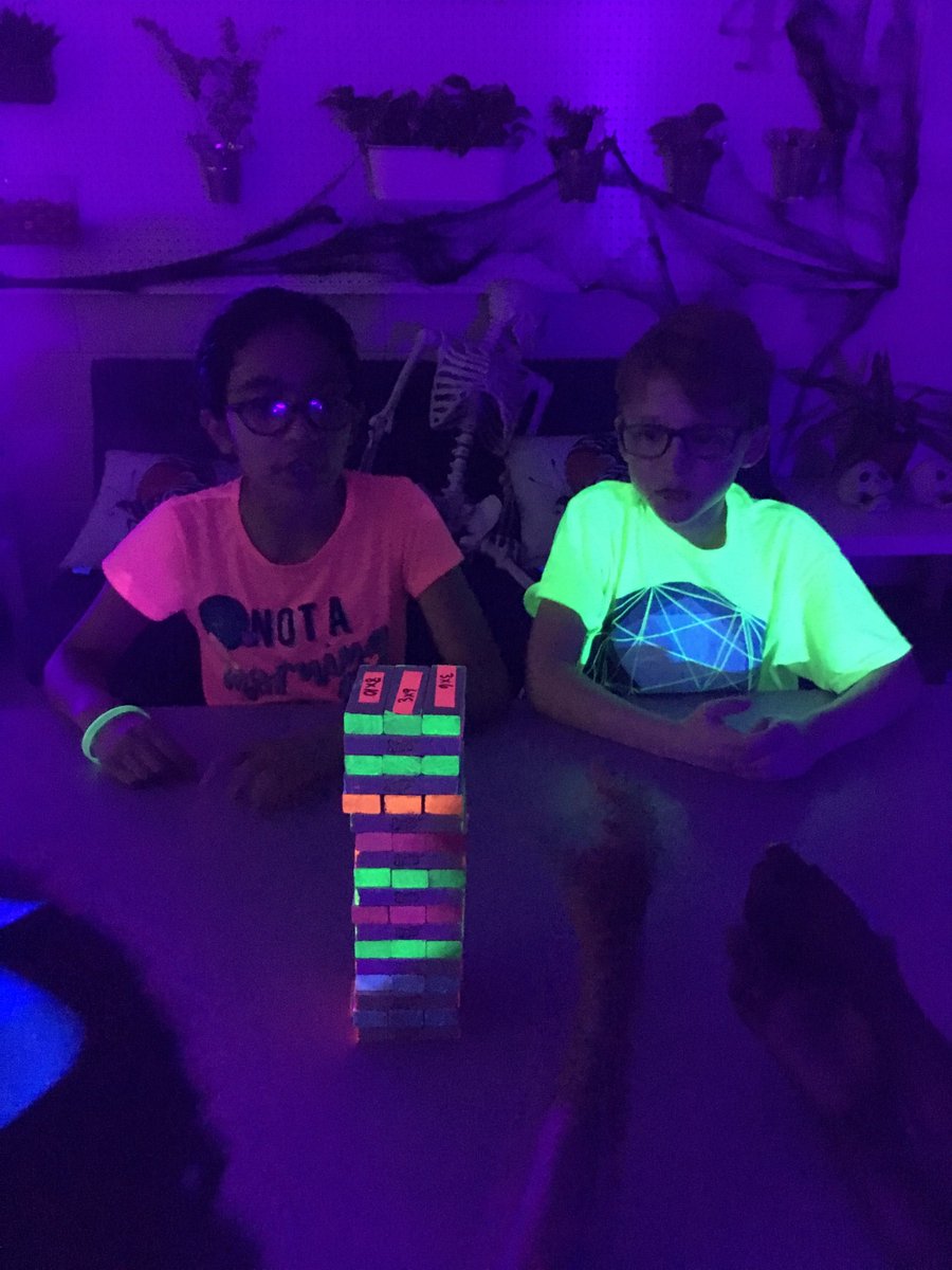 FlashyFleming's tweet photo. It’s my favorite time of the year! IT’S HALLOWEEN! #embracethecrazy #glowyourfactsjenga #MonsterMash # #imacactus https://t.co/k1buR0JMAK