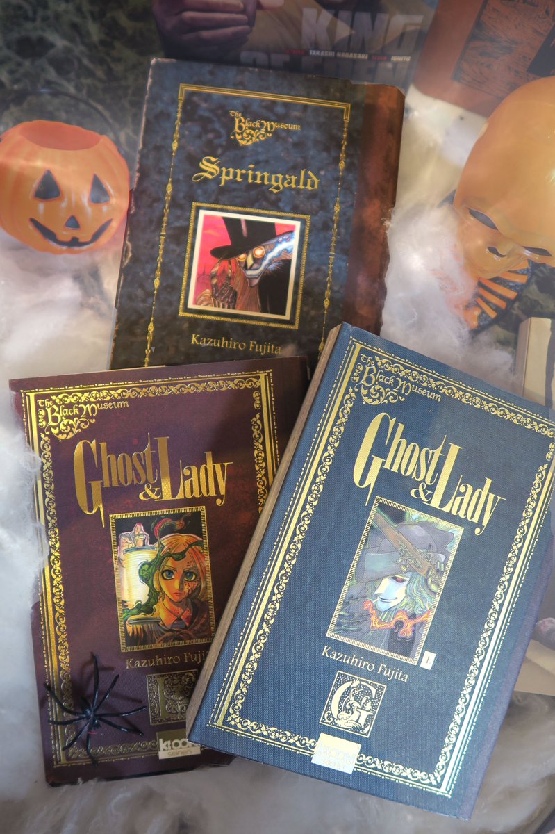 ki_oon_Editions's tweet photo. Entre faits réels, dark fantasy et steampunk, laissez-vous entraîner dans l’univers sombre de la collection Black Museum de Kazuhiro FUJITA (Karakuri Circus) avec :
#Springald (one-shot)
Ghost & Lady (en 2 tomes) 👻 https://t.co/W9WBhciJa2
