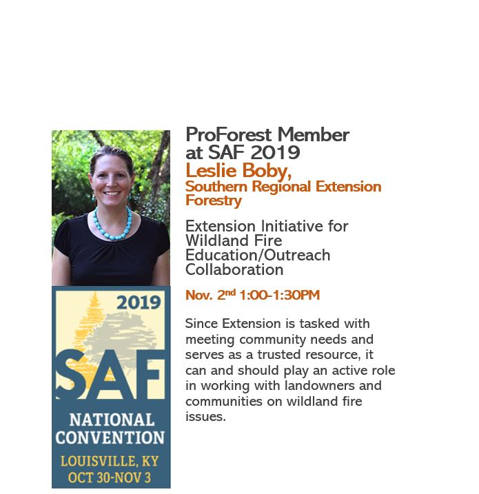 ProForestUF's tweet image. Check out ProForest member 
@Leslie_Boby speaking about #wildlandfire and extension at the Society of American Foresters National Convention. 
#SAFConvention #extensionforestry