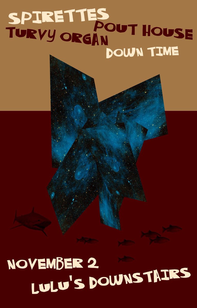 Two dayz til this too cool show ❄️ 
11/2 @ Lulu’s Downstairs b there