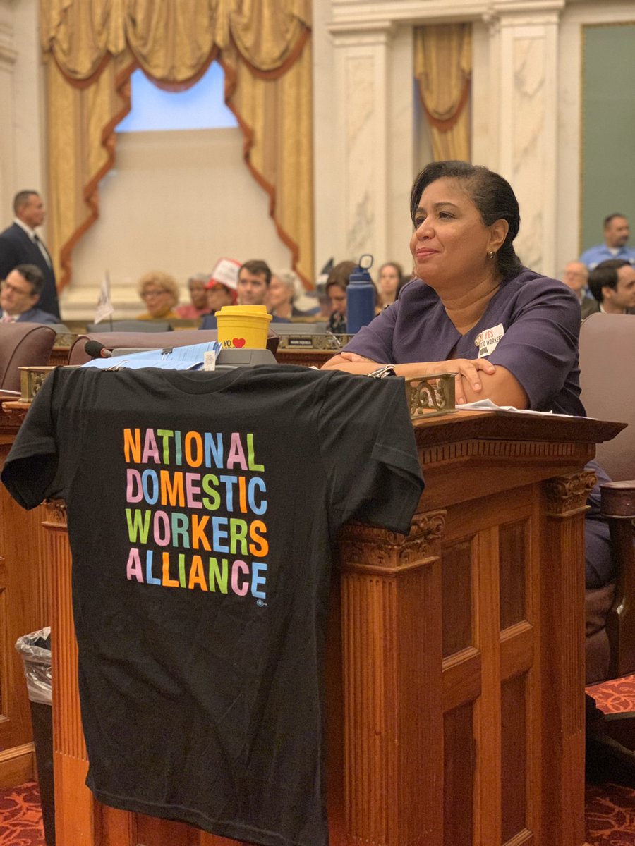 MariaQSanchez's tweet photo. Today @PHLCouncil unanimously passed the @domesticworkers Bill of Rights, the strongest legislation across the country protecting Domestic Workers in Phila. giving an unregulated industry the dignity &amp; respect its deserves! 

Thank you @PhillyMayor &amp; @CLSphila for your support! https://t.co/lzCGU5Eb5K