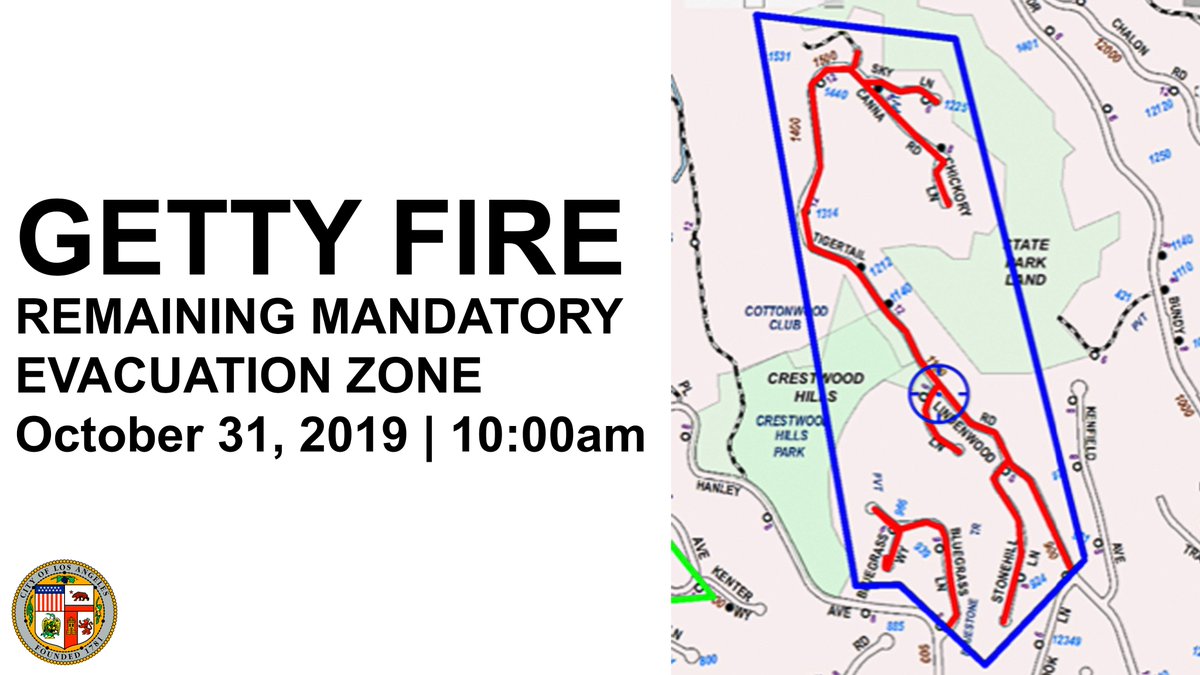 Getty Fire repopulation map