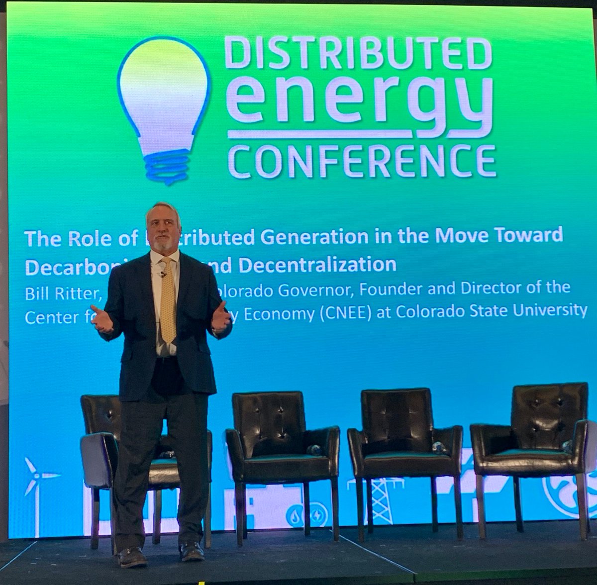 cnsrvtxns4nrg's tweet image. Former Colorado Gov. @billritterjr delivering an insightful keynote speech to @POWERmagazine's #distributedenergyconference.  Appreciate the shoutout to NET Power's #CCS project in LaPorte, Texas.