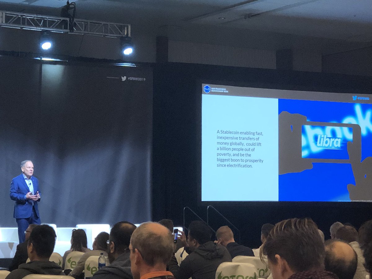 Don Tapscott on Libra: “A stablecoin enabling fast, inexpensive transfer of money could lift a billion people out of poverty.”

<a href="/SFBWofficial/">San Francisco Blockchain Week</a> #SFBW19