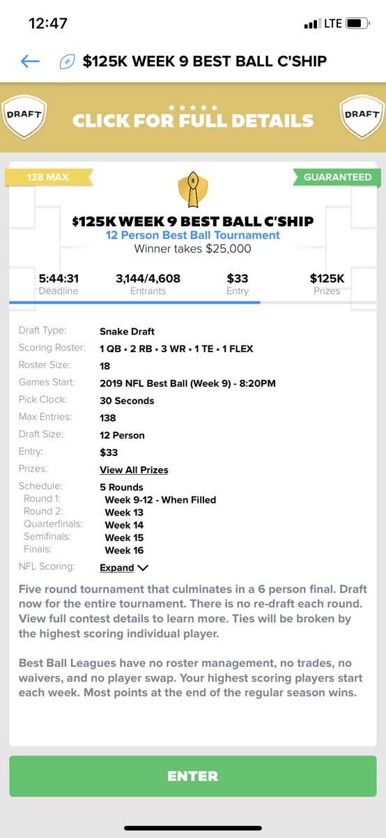 Halloween giveaway! 🧟‍♂️🎃 the best sports costumes will get a ticket to the  week 9 Best Ball tournament. Contest details in the screenshot. Send your username with your submission