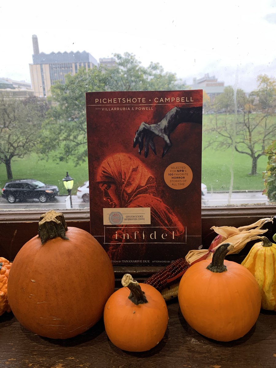GersteinLibrary's tweet photo. Happy Halloween! Looking for a scary late-night treat? Stop by the #GersteinBookstop and pick up one of our many spooky graphic novels! #exploreUofT @uoftlibraries https://t.co/59HUZgnl6W