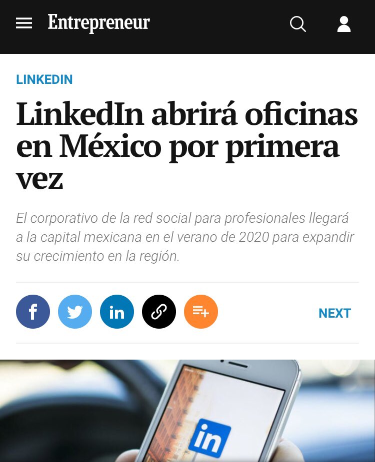 MaxMoralesChile's tweet photo. En 2018 escribí columna en @RevEmprende llamada el “Viceversa de @LinkedInES @LinkedIn y @facebook “ donde se destacó la importancia de abrir oficinas o tiendas. Muy interesante que se haya concretado en #Mexico que ahora se publica en @Forbes @Entrepreneur @ElFinanciero_Mx https://t.co/8yugxMN8gw