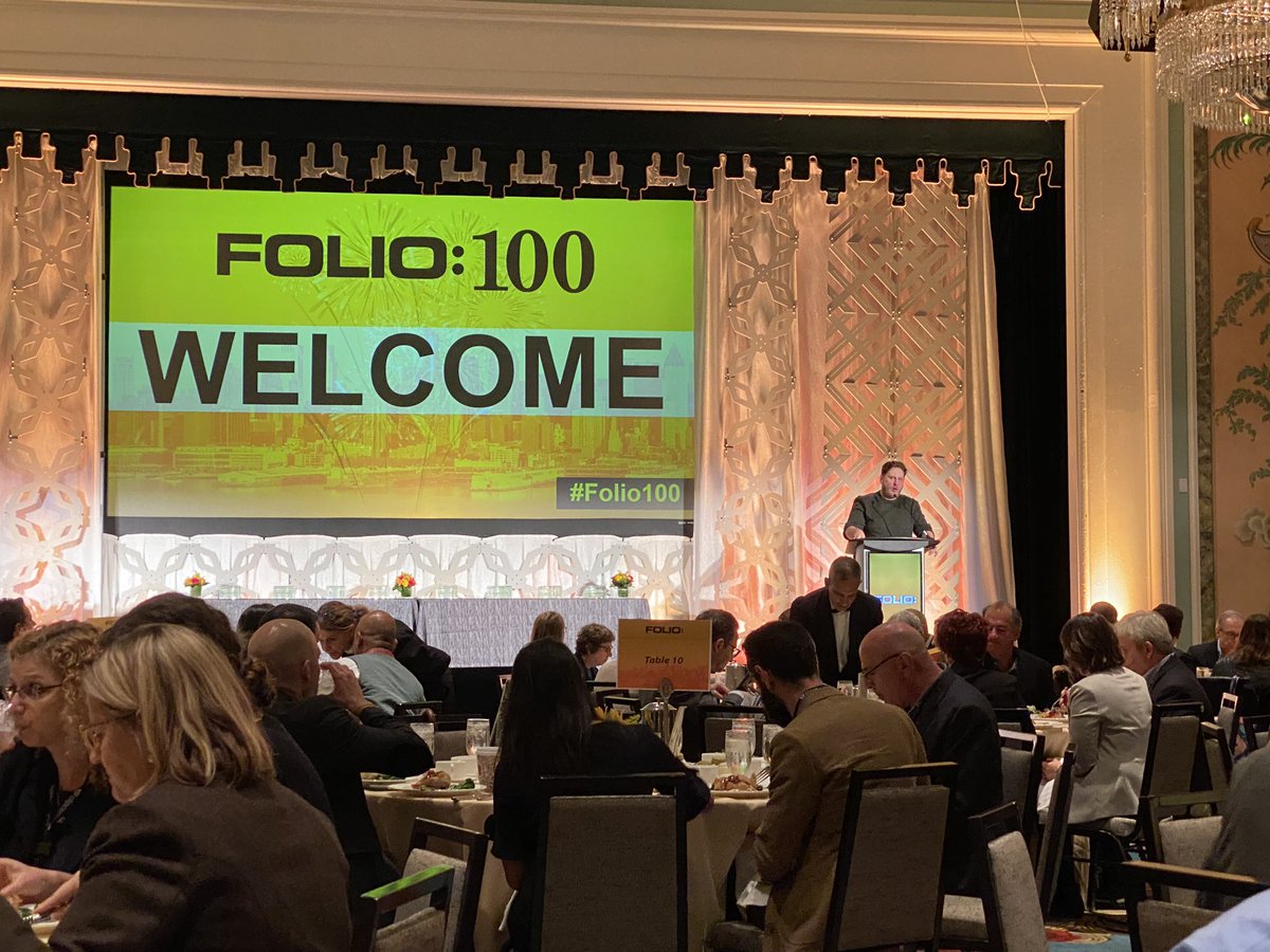 Huge thanks to @foliomag for naming me to the 2019 #Folio100. I’m honored to be part of this great group of editors, publishers, and media pros