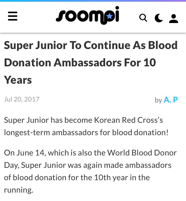 Blood donation ambassadors for 10 years
