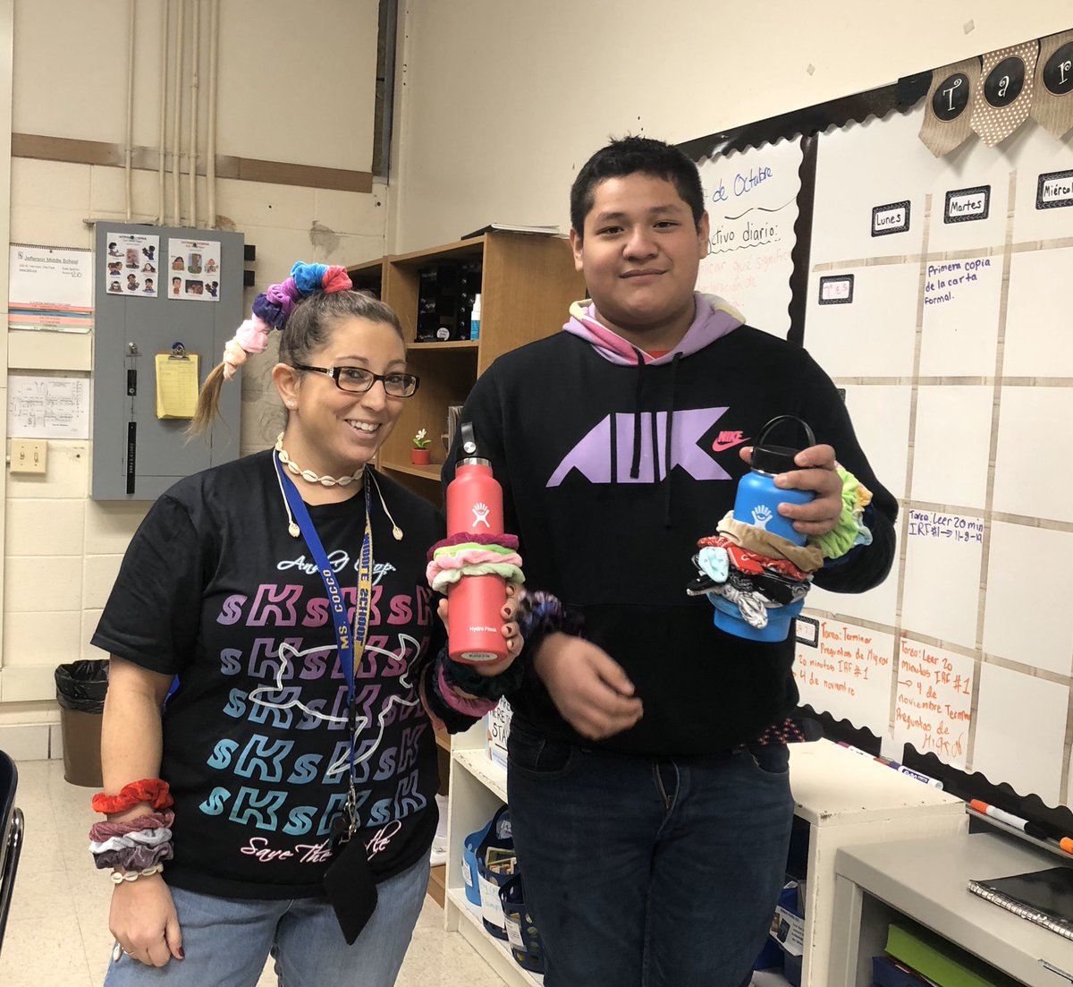 Twinning and Halloweening with my students today!!